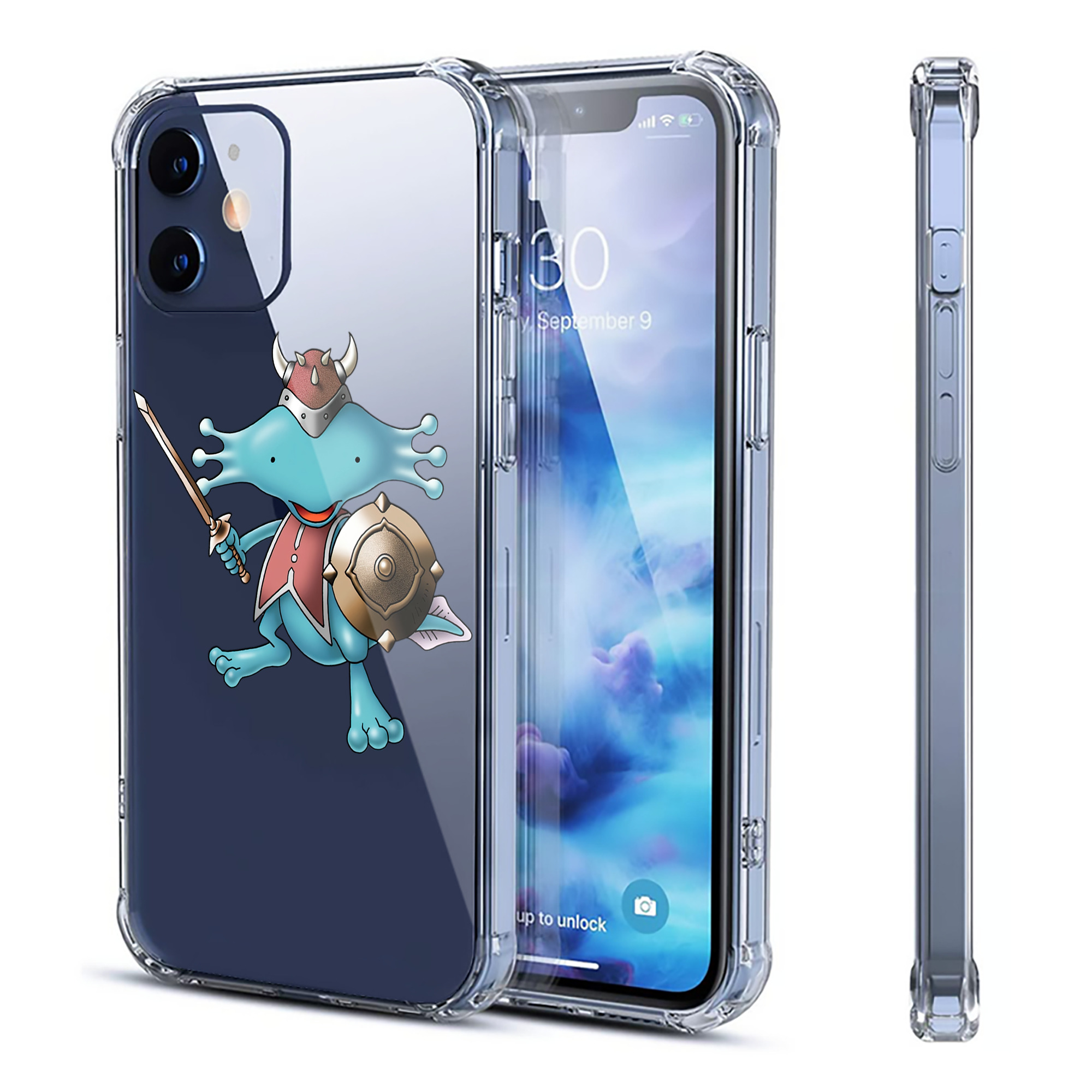 （画像用） ドラゴンクエスト Doragon Kuesuto Dragon Quest 【iPhone 12シリーズ対応】透明スマホケース（クリアソフトケース）